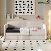 Bellemave® Twin Size Upholstered Daybed with Trundle Bed - Bellemave